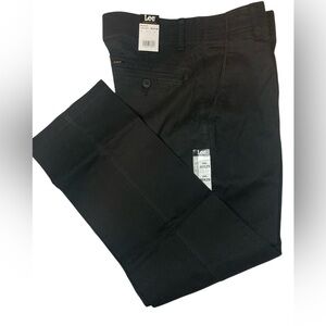 30x29 Men's LEE Black Slim Fit Flat Front Extreme Motion Stretch Jeans New